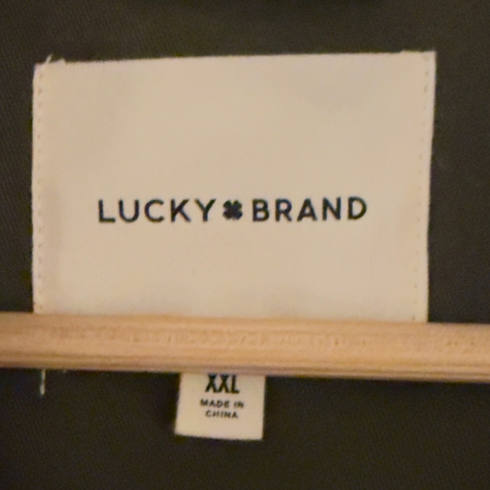 Lucky Brand NEW Utility Cargo Jacket Drawstring Waist Olive Night Size XXL - Picture 5 of 10